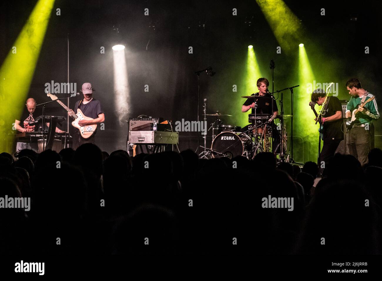 Sheffield, UK, 1st May, 2022. `the band  Squid performs at the Octagan. Credit: Gary Stafford/Alamy Live News Stock Photo